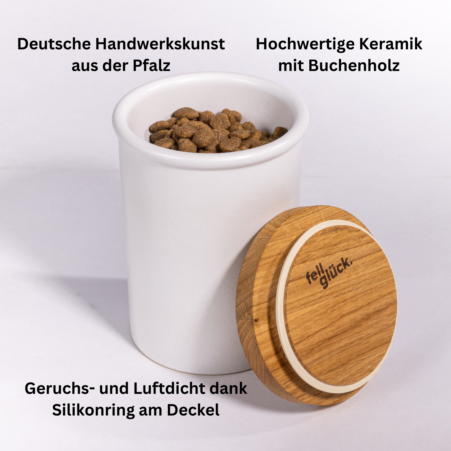 Keramik-Leckerlidose Für Hunde Personalisierbar – Mit Namen Und Hunderassen-Motiv, 650ml