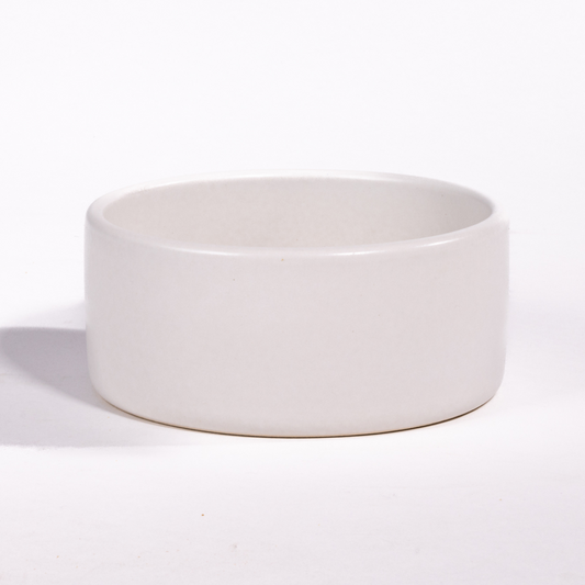 Weißer-Hundenapf-Keramik